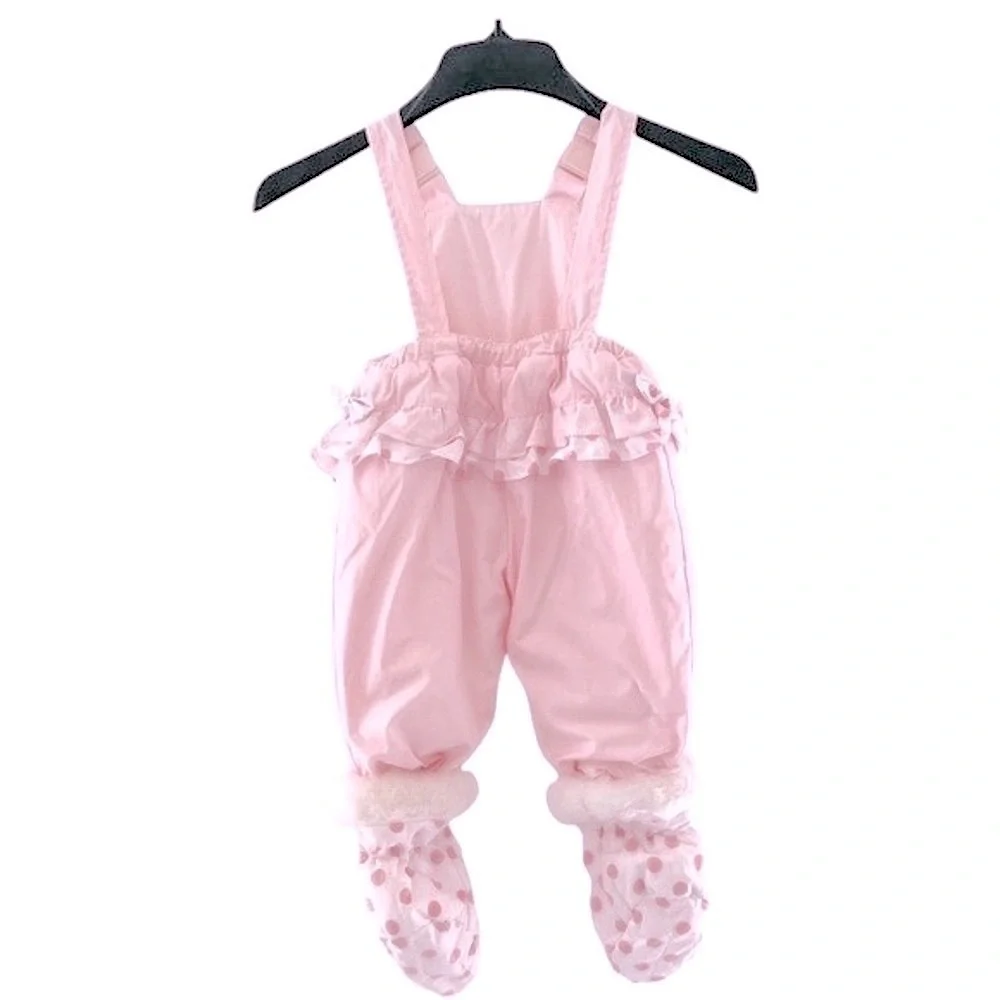 Vintage Infant Bib Overalls Footed